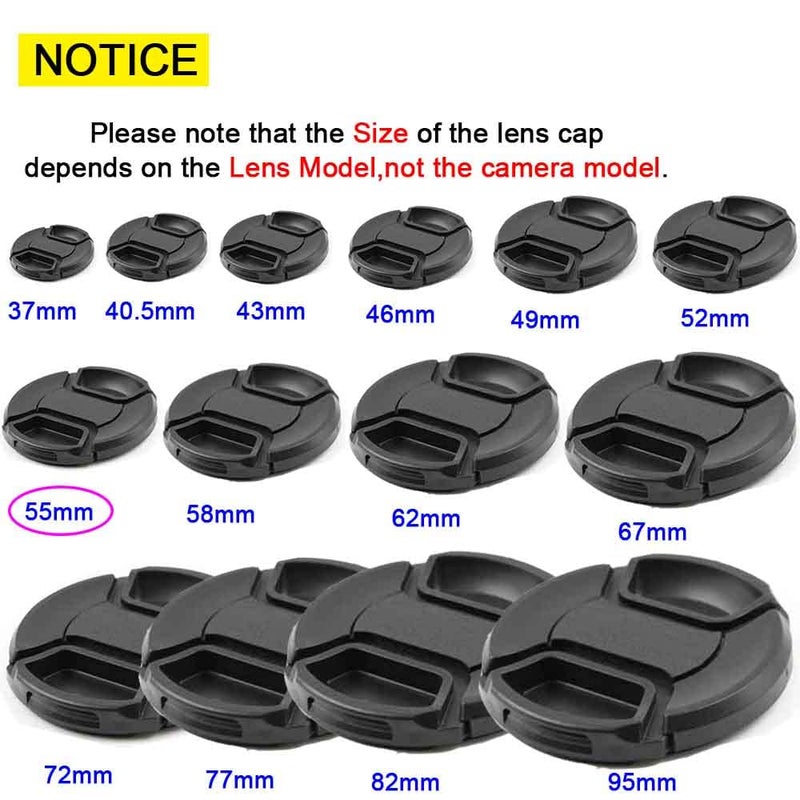 ULBTER 55mm Lens Cap Cover for AF-P NIKKOR 18-55mm f/3.5-5.6G VR Lensã€Not for AF-S 18-55mmã€‘ for Nikon D7200 D5600 D5500 D5300 D3500 D3400 D3300,ULBTER Lens Cap & Lens Cover Keeper-2 Pack - Image 4